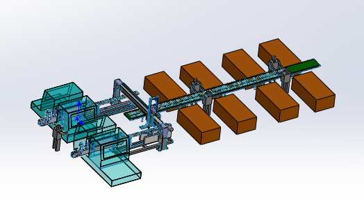 竹盒子45度切角.涂膠.高頻組裝線